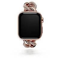 Chain strap, For Apple Watch® 40 mm & 41mm, Rose gold-tone finish by SWAROVSKI