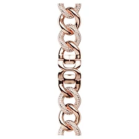 Chain strap, For Apple Watch® 40 mm & 41mm, Rose gold-tone finish by SWAROVSKI