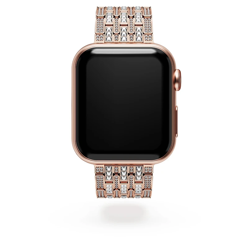 Princess strap, For Apple Watch® 40 mm & 41mm, Rose gold tone, Rose gold-tone finish by SWAROVSKI