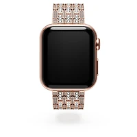 Princess strap, For Apple Watch® 40 mm & 41mm, Rose gold tone, Rose gold-tone finish by SWAROVSKI