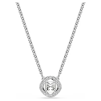 Una Angelic pendant, Mixed cuts, White, Rhodium plated by SWAROVSKI