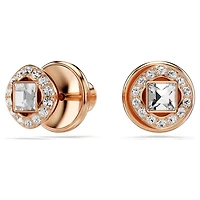 Una Angelic set, Round cut, White, 18K rose gold finish