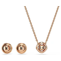 Una Angelic set, Round cut, White, 18K rose gold finish