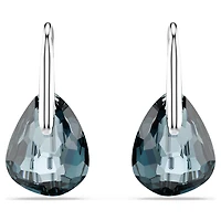 Galet drop earrings, Light blue, Rhodium plated by SWAROVSKI