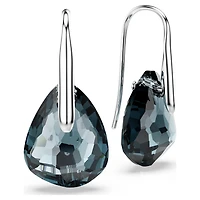 Galet drop earrings, Light blue, Rhodium plated by SWAROVSKI