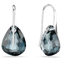 Galet drop earrings, Light blue, Rhodium plated by SWAROVSKI