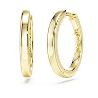 Eternity hoop earrings, Lab-grown diamonds 0.5 ct tw, Round shape, 14K yellow gold by SWAROVSKI