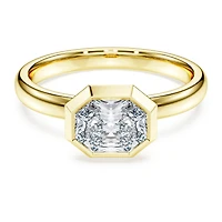 Octagon bezel ring, Lab-grown diamonds ct tw, shape