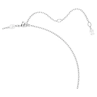 Matrix pendant, Baguette cut, White, Rhodium plated by SWAROVSKI