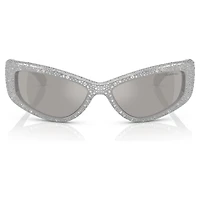 Sunglasses, Mask shape, SK6027, Silver tone by SWAROVSKI