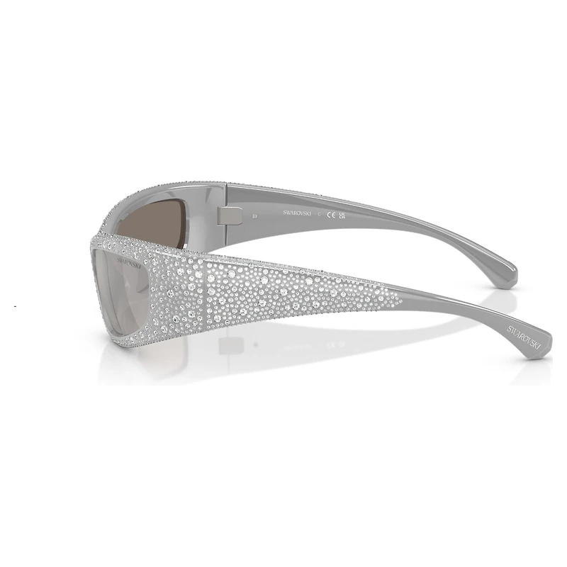 Sunglasses, Mask shape, SK6027, Silver Tone by SWAROVSKI