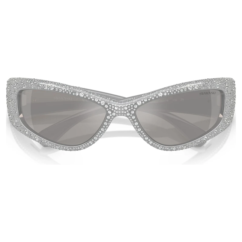 Sunglasses, Mask shape, SK6027, Silver tone by SWAROVSKI