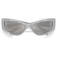 Sunglasses, Mask shape, SK6027, Silver tone by SWAROVSKI