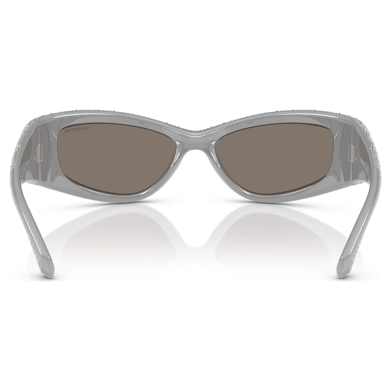 Sunglasses, Mask shape, SK6027, Silver Tone by SWAROVSKI