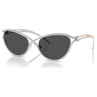 Sunglasses, Cat-Eye shape, SK7025, Silver Tone