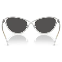 Sunglasses, Cat-Eye shape, SK7025, Silver Tone by SWAROVSKI