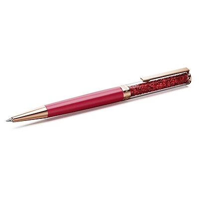 Crystalline ballpoint pen, Red, Pink lacquered, rose gold-tone plated