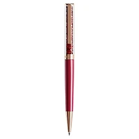 Crystalline ballpoint pen, Red, Pink lacquered, rose gold-tone plated by SWAROVSKI
