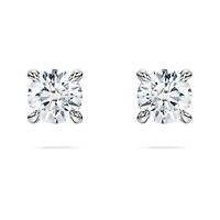 Eternity stud earrings, Lab-grown diamonds 0.5 ct tw, Round shape, Sterling silver by SWAROVSKI