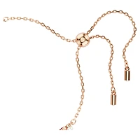 Matrix bracelet, Crystal pearl, Round cuts, White, Rose gold-tone plated by SWAROVSKI