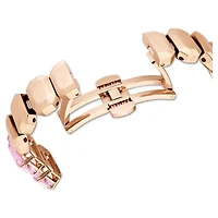 Watch, Octagon cut bracelet, Pink, Rose gold-tone finish by SWAROVSKI