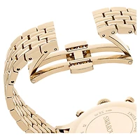 Octea chrono watch, Swiss Made, Metal bracelet, Gold tone, Champagne gold-tone finish by SWAROVSKI