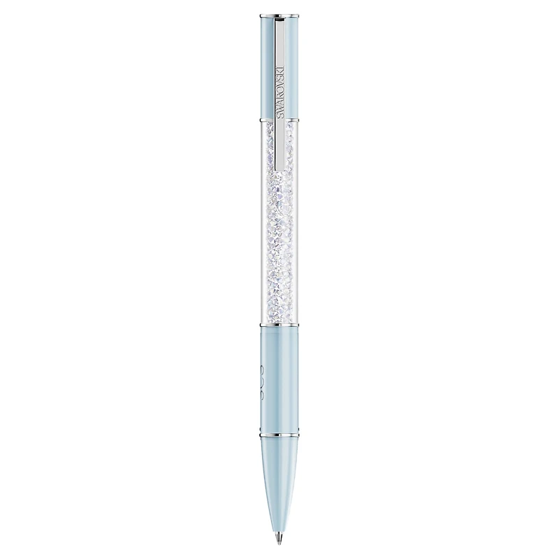 Crystalline ballpoint pen, Blue, Chrome plated by SWAROVSKI