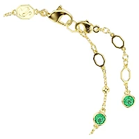 Imber bracelet, Round cut, Green, Gold-tone plated by SWAROVSKI