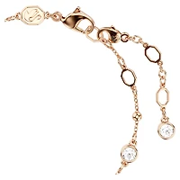 Imber bracelet, Round cut, White, 18K rose gold finish