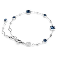 Imber bracelet, Round cut, Blue, Rhodium plated by SWAROVSKI