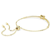 Matrix Tennis bracelet, Mixed cuts, Caramel, 18K gold finish