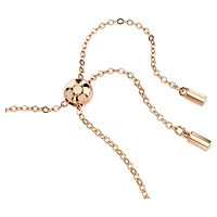 Matrix bracelet, Mixed cuts, White, Rose gold-tone plated by SWAROVSKI