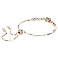 Matrix bracelet, Mixed cuts, White, 18K rose gold finish