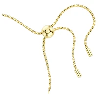Matrix bracelet, Round cut, White, 18K gold finish