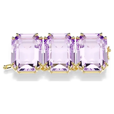 Millenia extender, Octagon cut, Purple, 18K gold finish