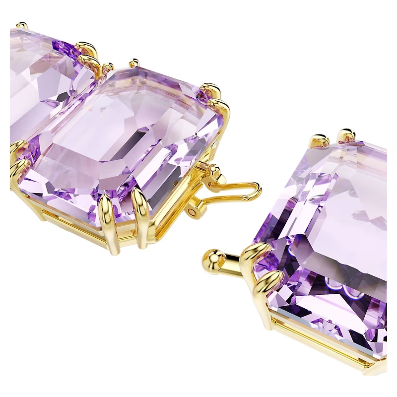 Millenia extender, Octagon cut, Purple, 18K gold finish