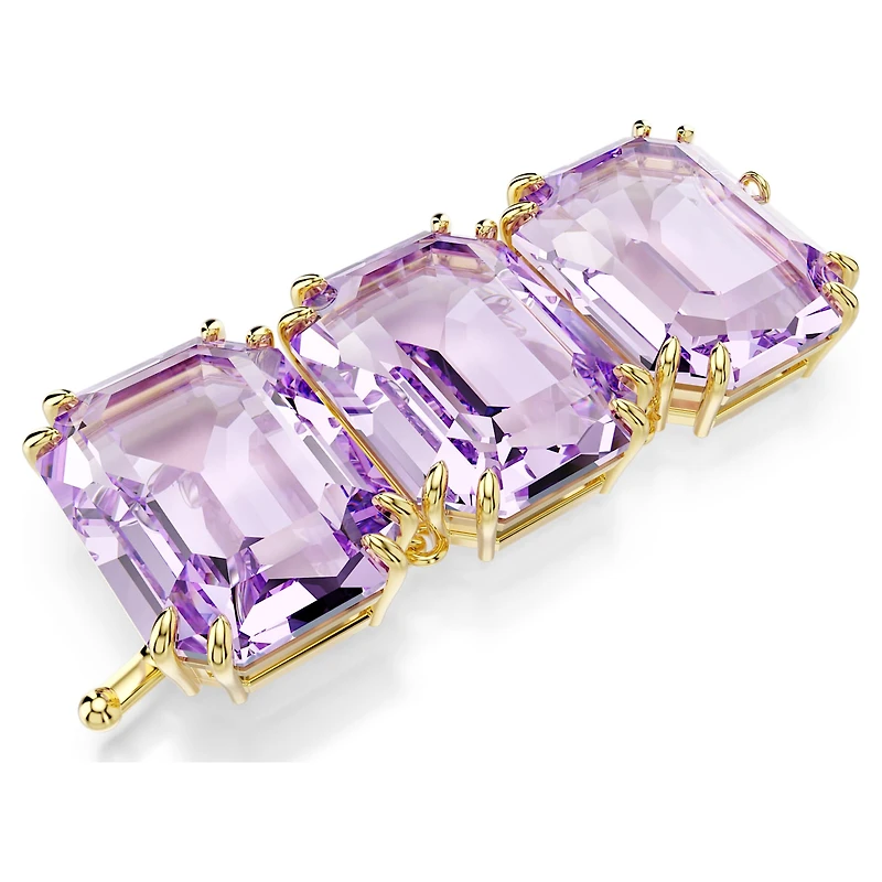 Millenia extender, Octagon cut, Purple, 18K gold finish