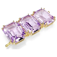Millenia extender, Octagon cut, Purple, 18K gold finish