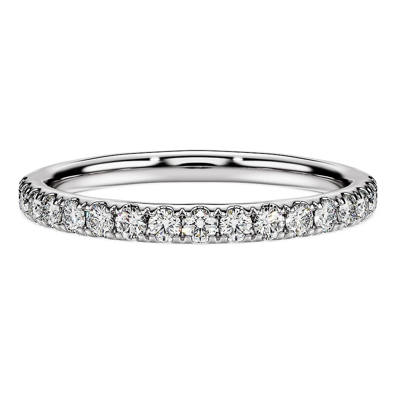 Eternity band ring, Lab-grown diamonds 0.4 ct tw, Round shape, Sterling silver by SWAROVSKI