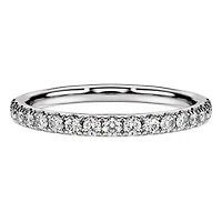 Eternity band ring, Lab-grown diamonds 0.4 ct tw, Round shape, Sterling silver by SWAROVSKI