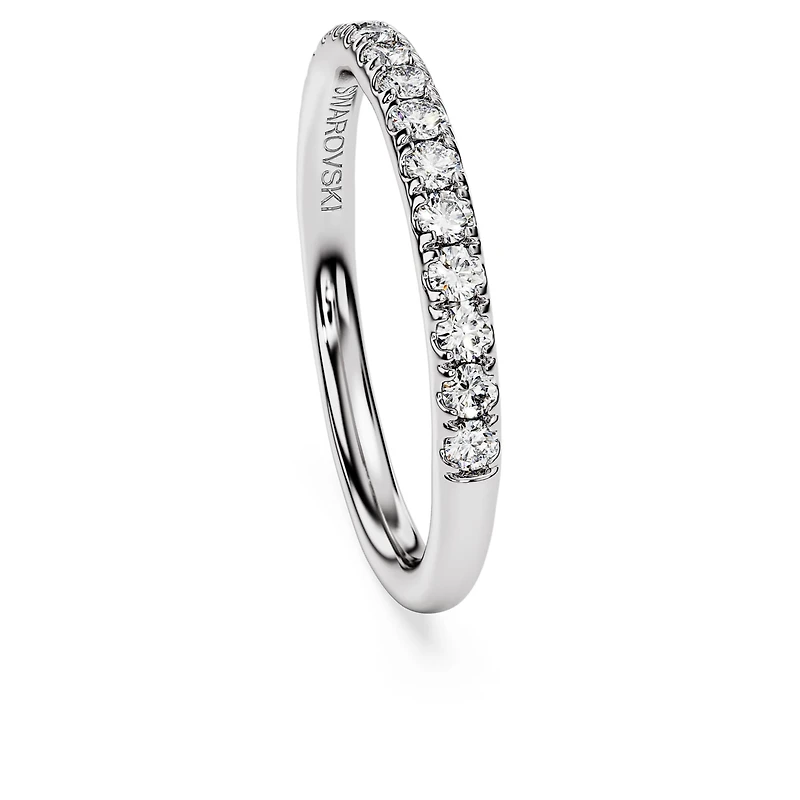 Eternity band ring, Lab-grown diamonds 0.4 ct tw, Round shape, Sterling silver by SWAROVSKI
