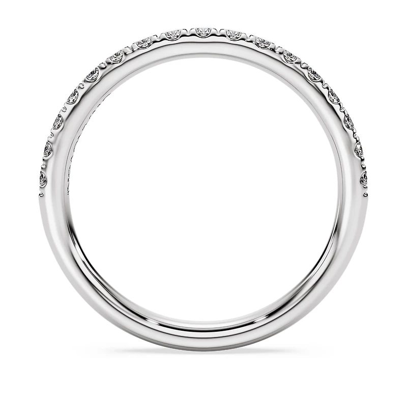 Eternity band ring, Lab-grown diamonds 0.4 ct tw, Round shape, Sterling silver by SWAROVSKI