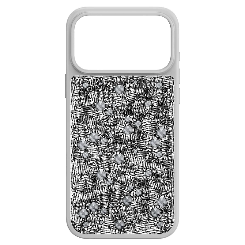 High smartphone case, Flat Back crystals, iPhone® 17 Pro Max, Silver Tone by SWAROVSKI