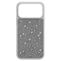 High smartphone case, Flat Back crystals, iPhone® 17 Pro Max, Silver Tone by SWAROVSKI