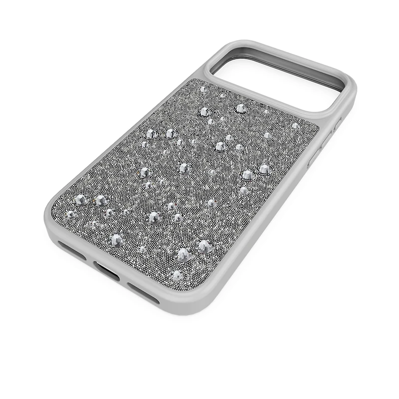 High smartphone case, Flat Back crystals, iPhone® 17 Pro Max, Silver Tone by SWAROVSKI