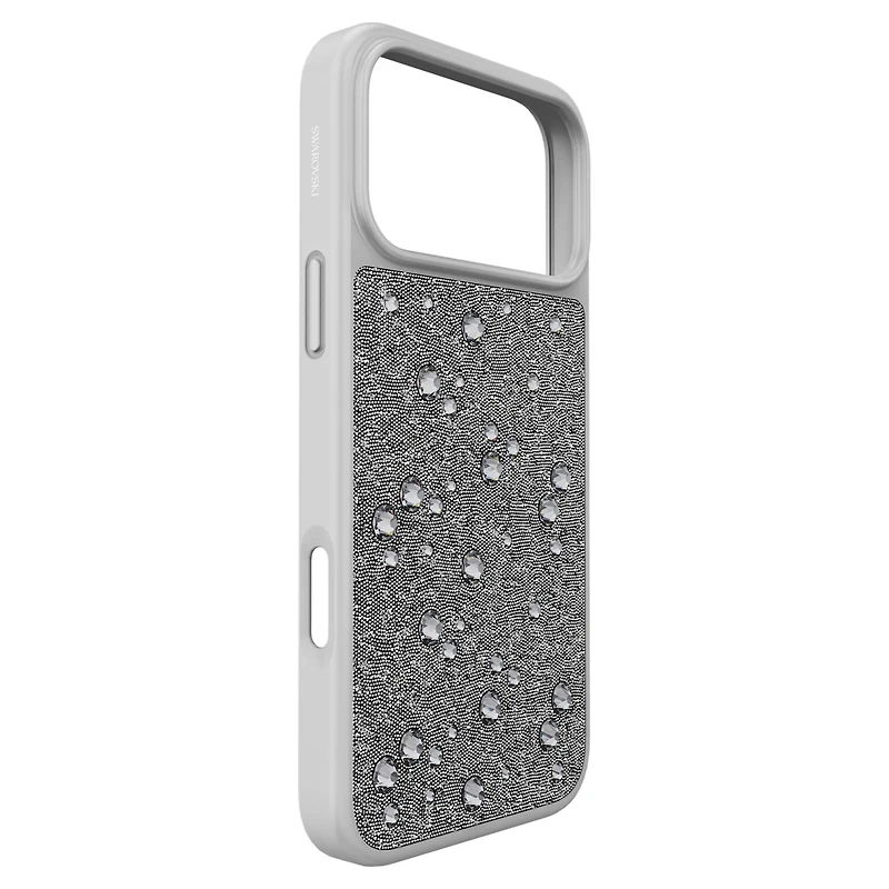 High smartphone case, Flat Back crystals, iPhone® 17 Pro Max, Silver Tone by SWAROVSKI