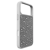 High smartphone case, Flat Back crystals, iPhone® 17 Pro Max, Silver Tone by SWAROVSKI