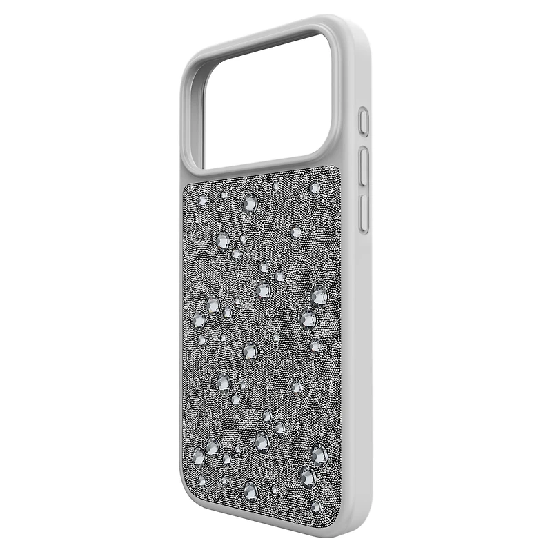 High smartphone case, Flat Back crystals, iPhone® 17 Pro Max, Silver Tone by SWAROVSKI