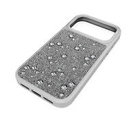 High smartphone case, Flat Back crystals, iPhone® 17 Pro, Silver Tone by SWAROVSKI