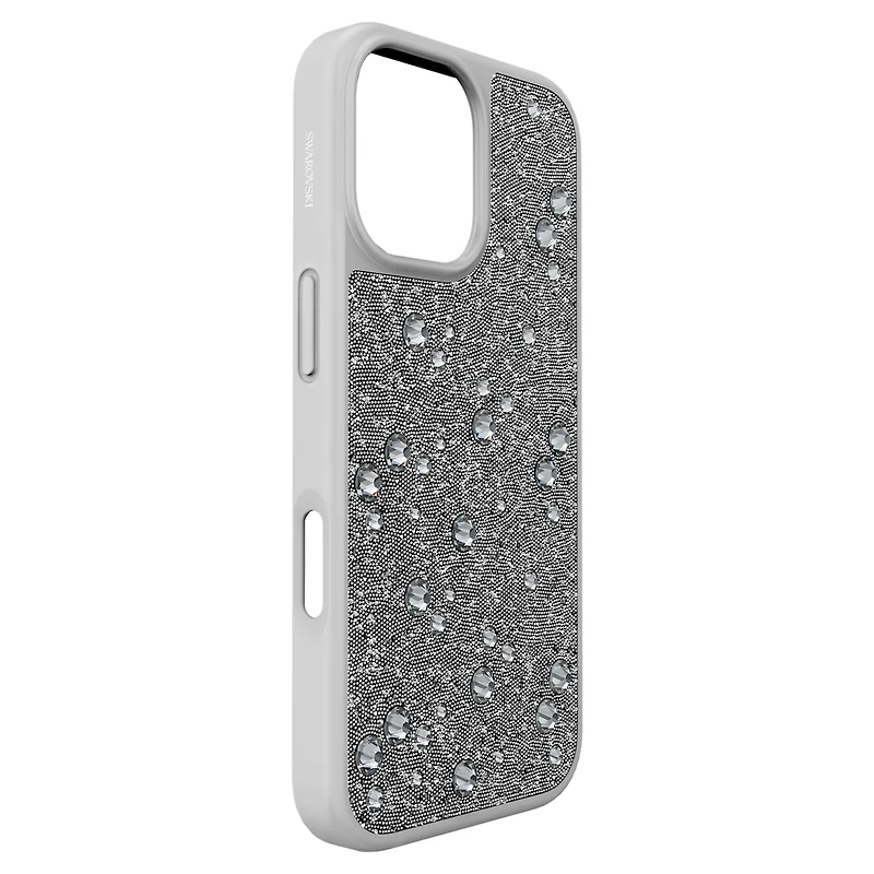 High smartphone case, Flat Back crystals, iPhone® 17, Silver Tone by SWAROVSKI